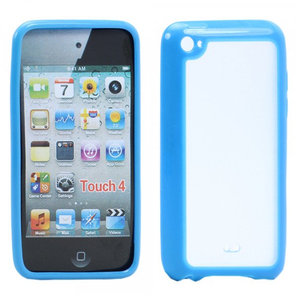 Wholesale Apple iPod Touch 4 Gummy Case (Blue)